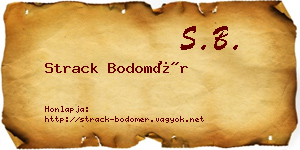 Strack Bodomér névjegykártya